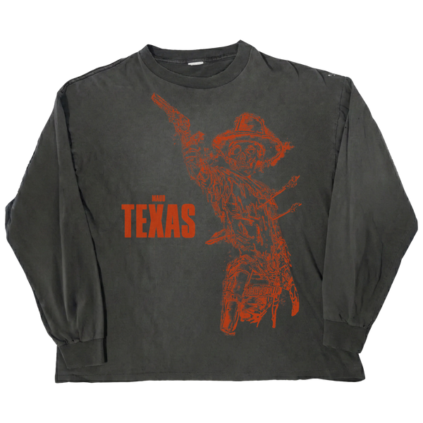 Texas L/S Tee - Black - Front
