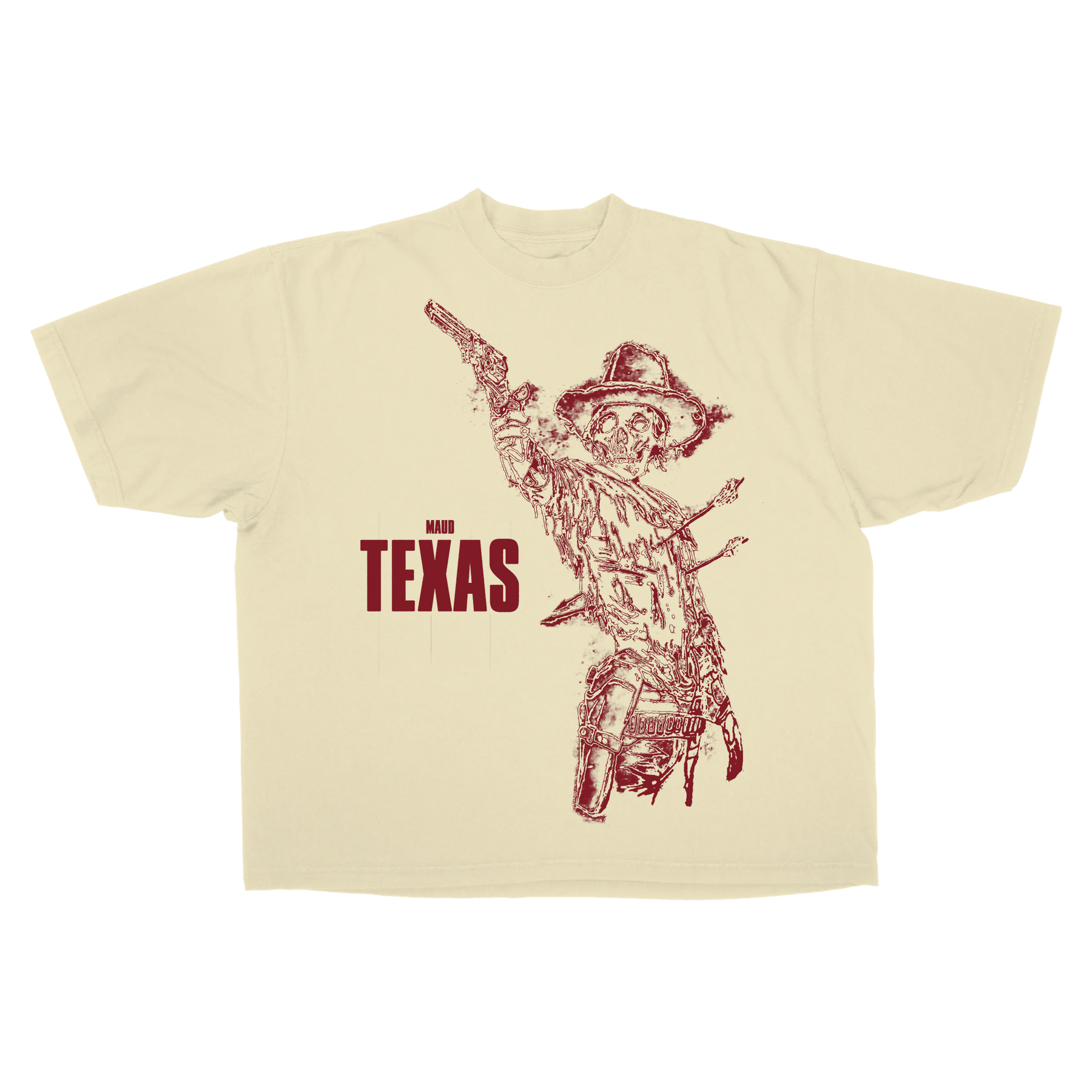 Texas Drop Tee - Cream - Front