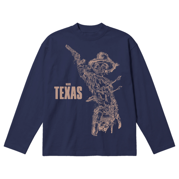 Texas Baggy L/S Tee - Blue - Front