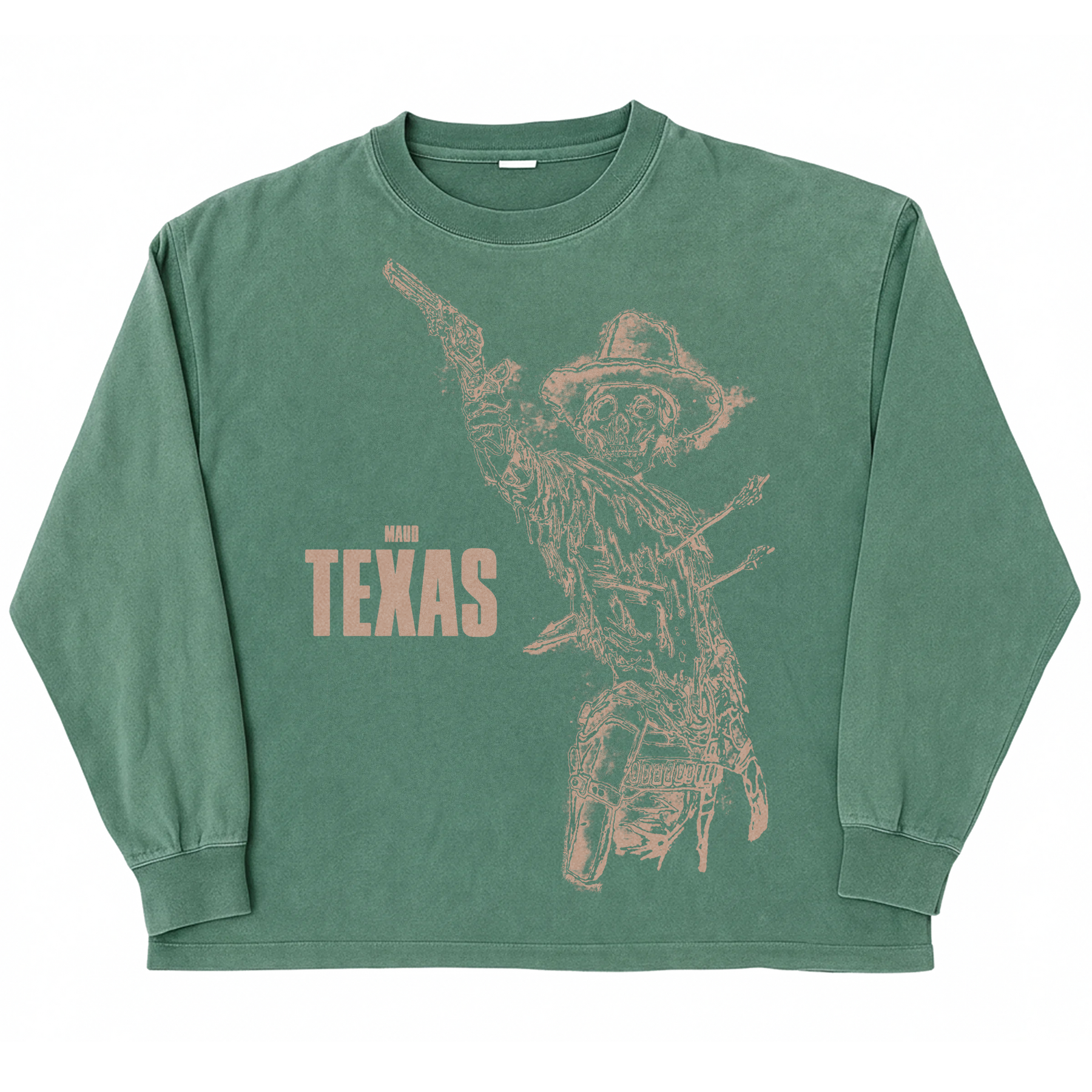Texas L/S Tee - Green - Front