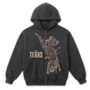 Texas Zip Up - Grey - Front
