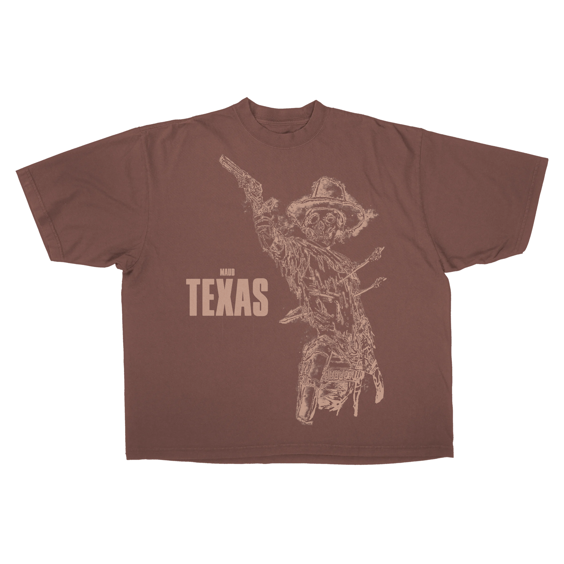 Texas Drop Tee - Mocha - Front