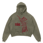 Texas Hoodie - Olive - Front