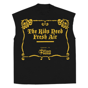 The End Sleeveless Tee - Black - Front