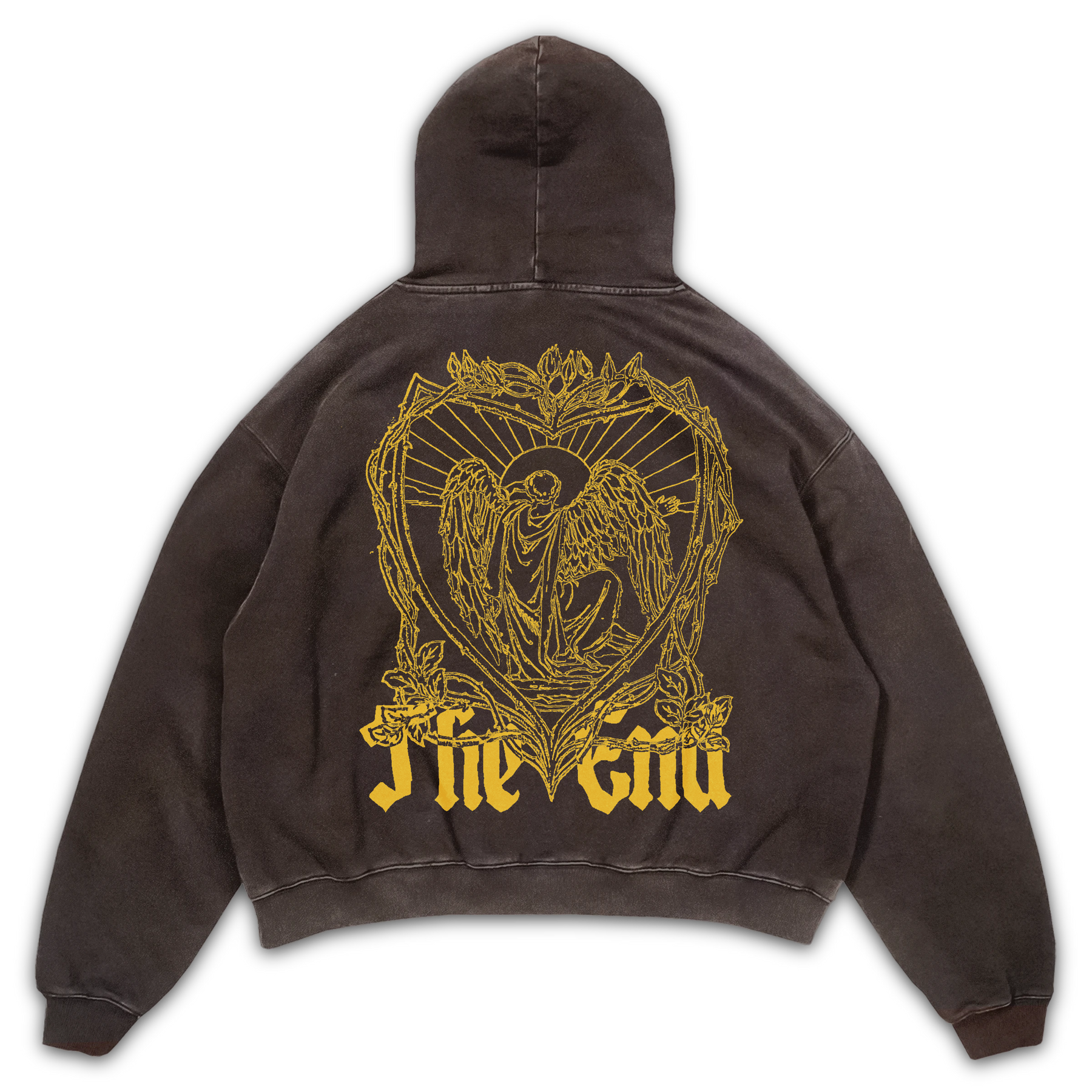 The End Hoodie - Brown - Back