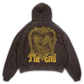 The End Hoodie - Brown - Back