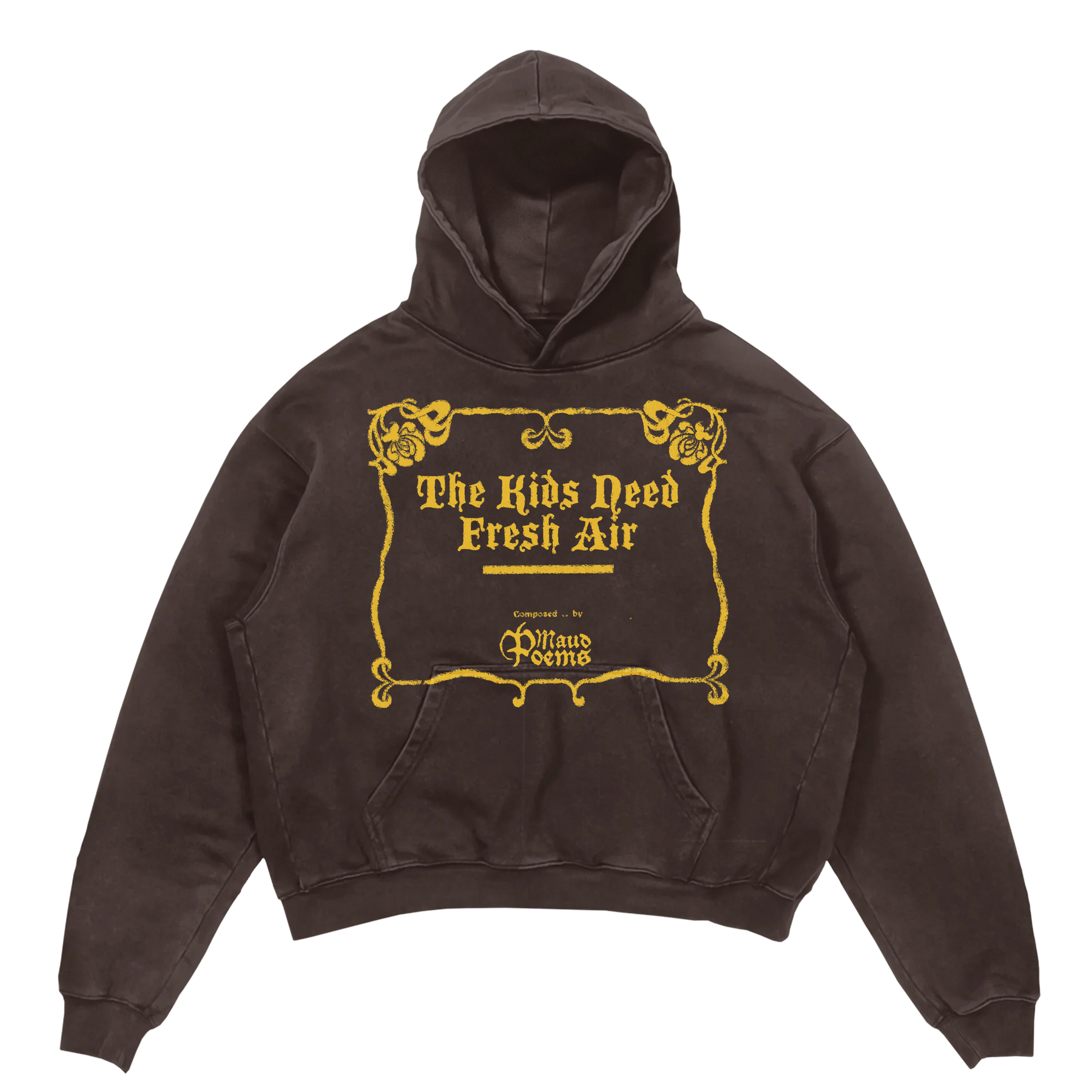 The End Hoodie - Brown - Front