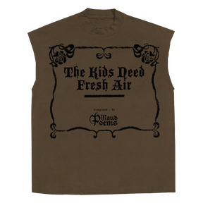 The End Sleeveless Tee - Brown - Front