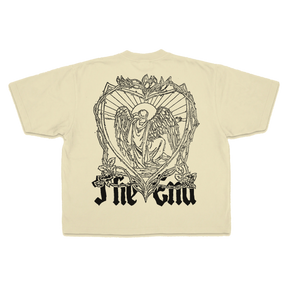 The End Drop Tee - Cream - Back