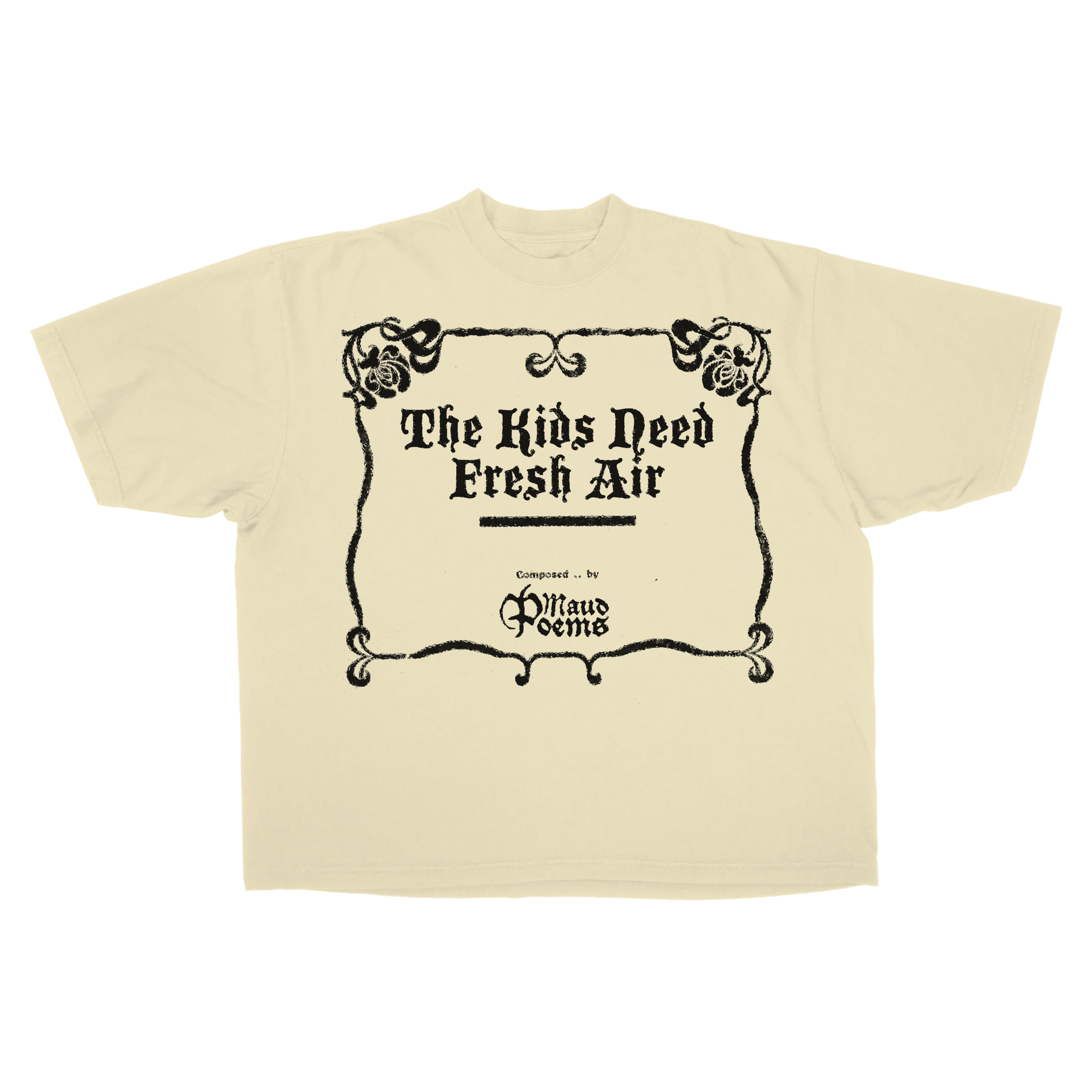 The End Drop Tee - Cream - Front
