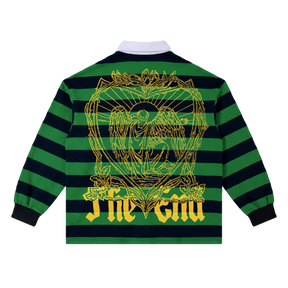 The End Stripe Polo - Green - Back