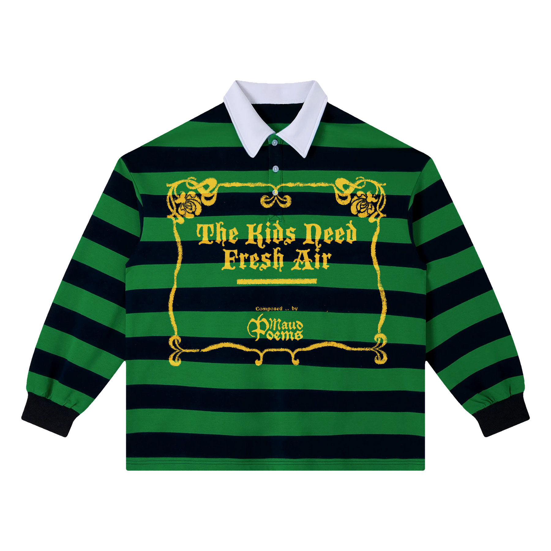 The End Stripe Polo - Green - Front