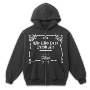 The End Zip Up - Grey - Front