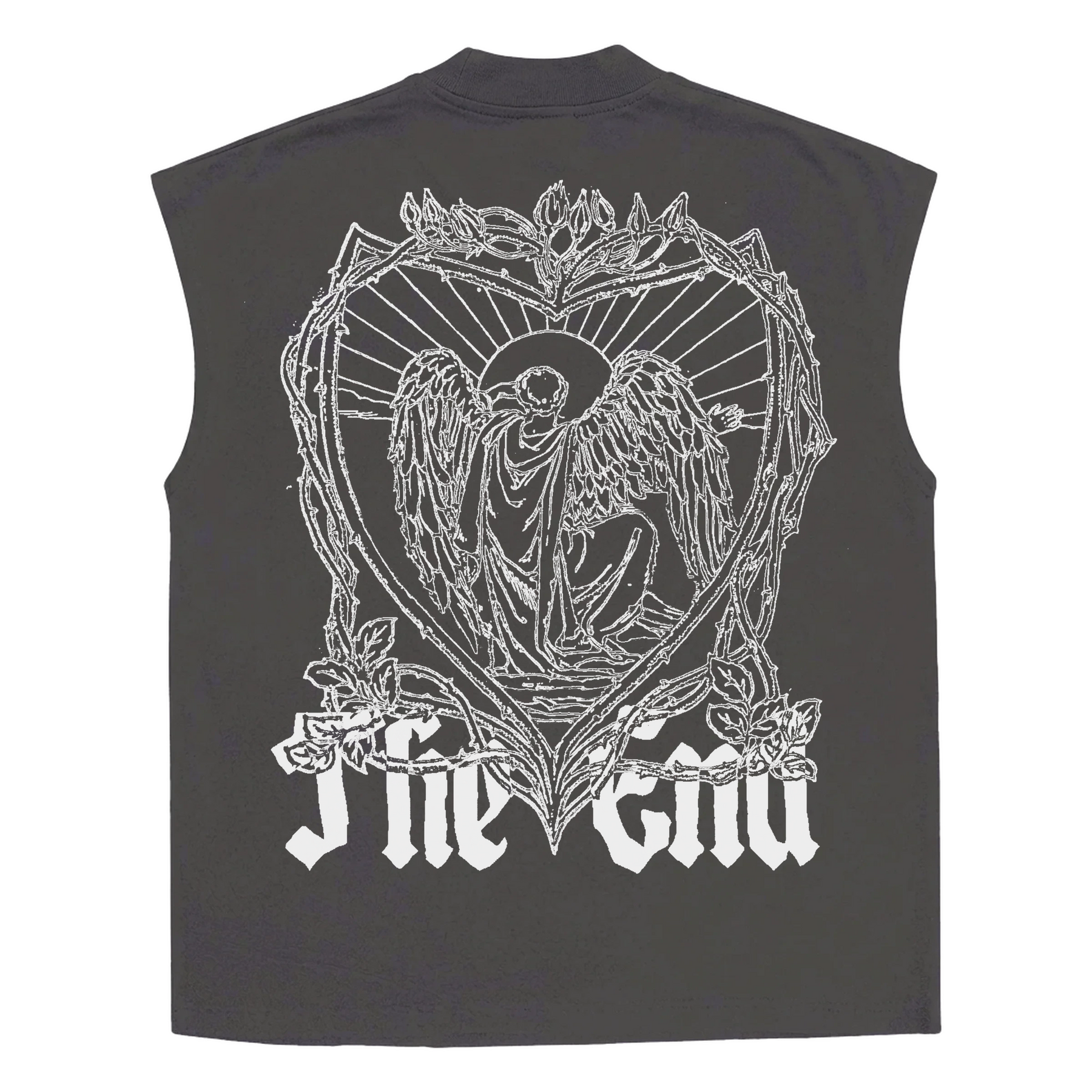 The End Sleeveless Tee - Grey - Back