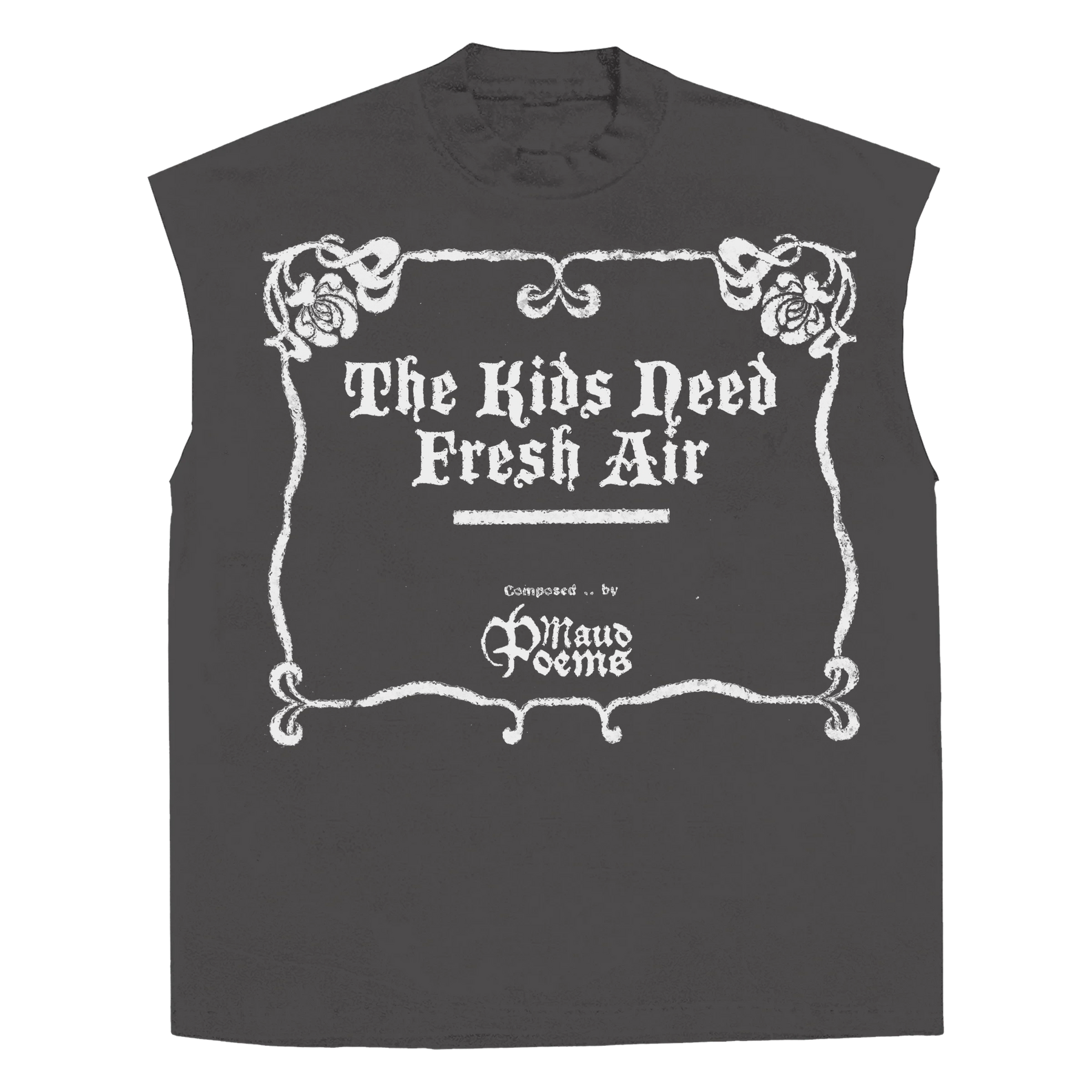 The End Sleeveless Tee - Grey - Front