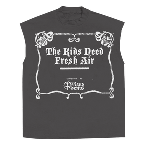 The End Sleeveless Tee - Grey - Front