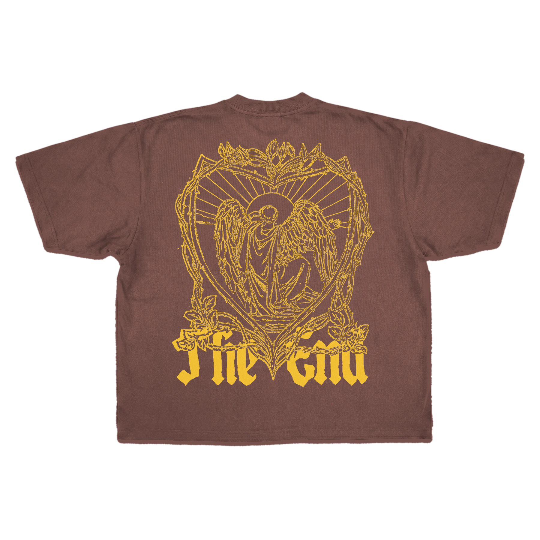 The End Drop Tee - Mocha - Back
