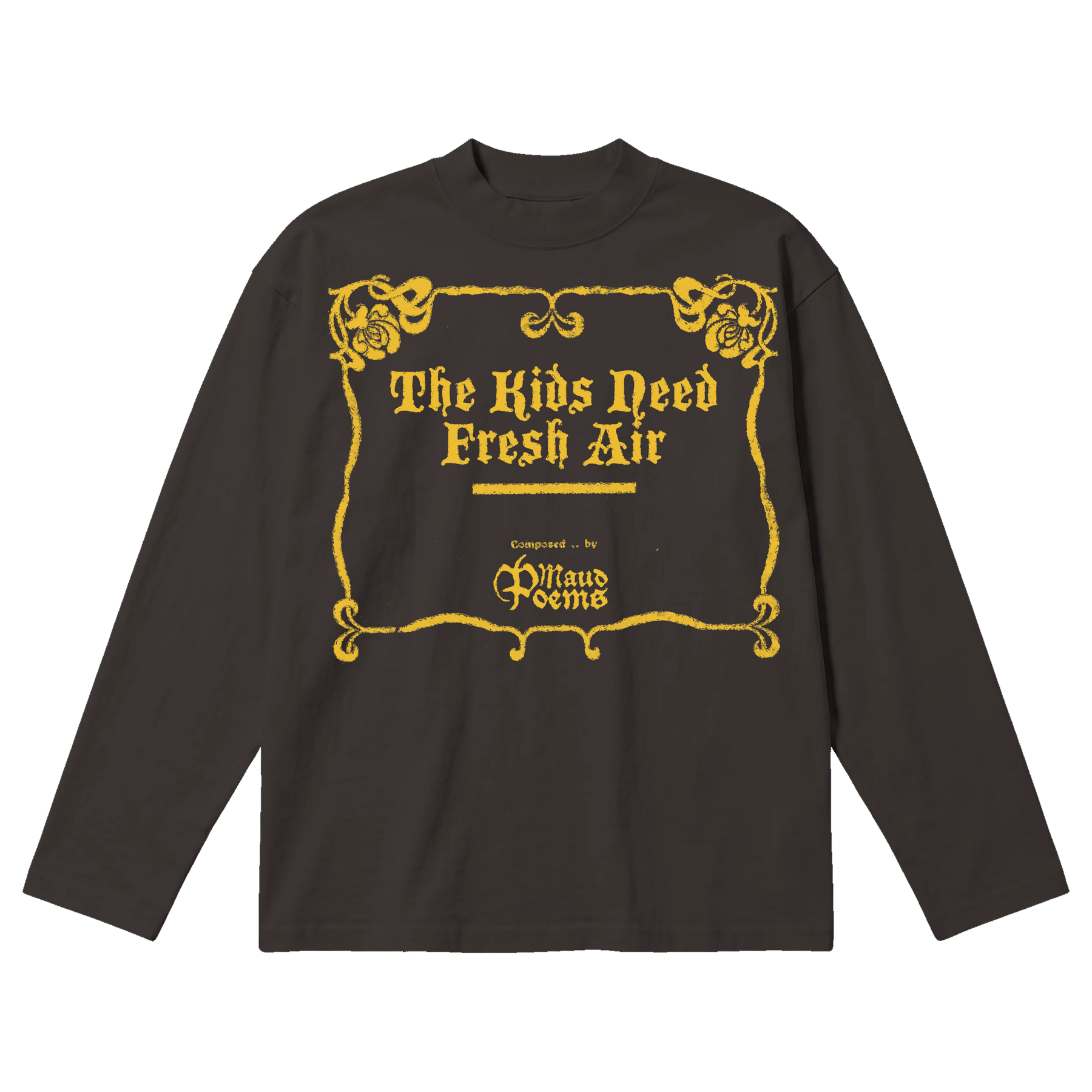 The End Baggy L/S Tee - Off Black - Front