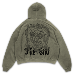 The End Hoodie - Olive - Back