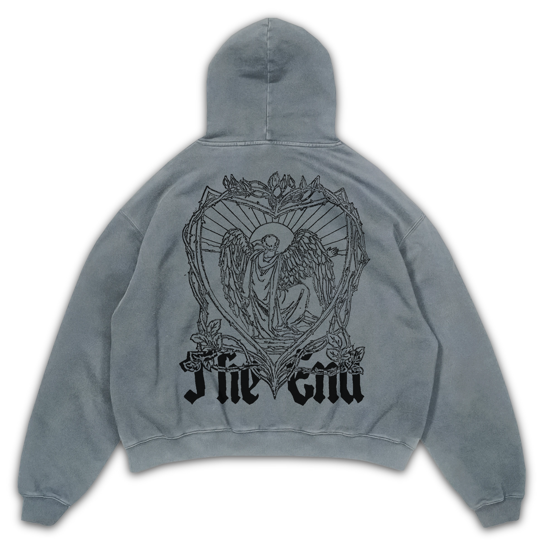 The End Hoodie - Sage - Back