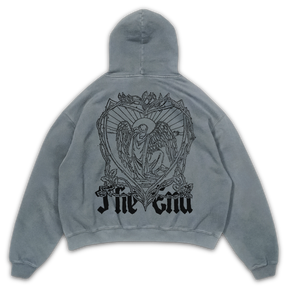 The End Hoodie - Sage - Back