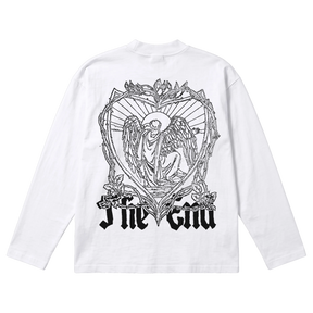 The End Baggy L/S Tee - White - Back