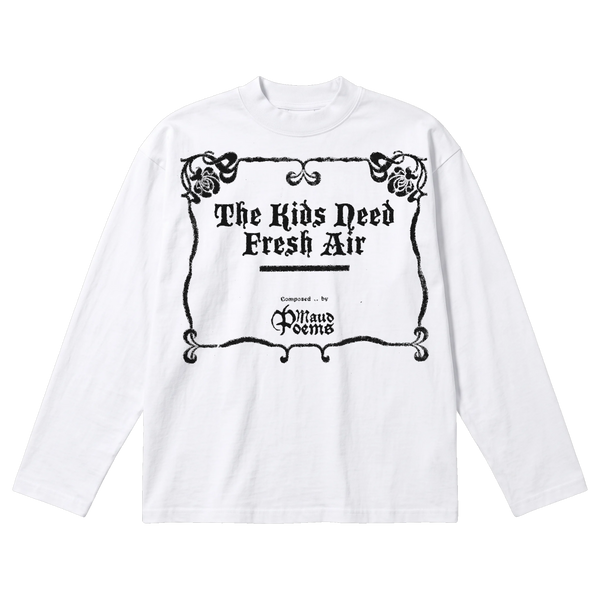 The End Baggy L/S Tee - White - Front