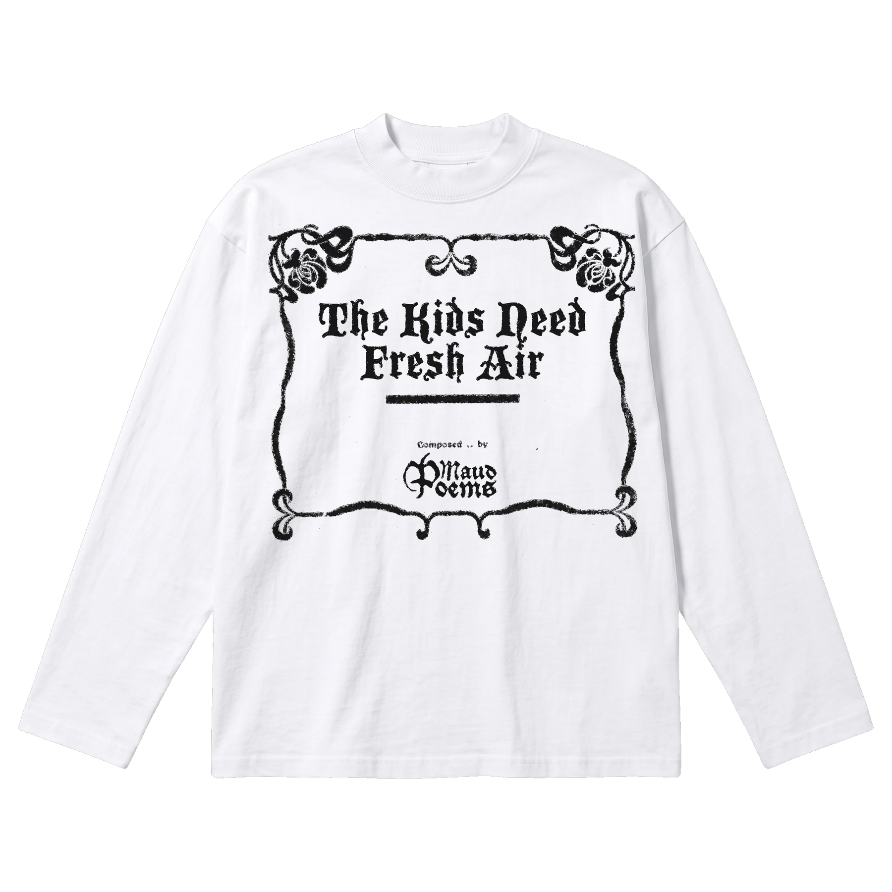 The End Baggy L/S Tee - White - Front