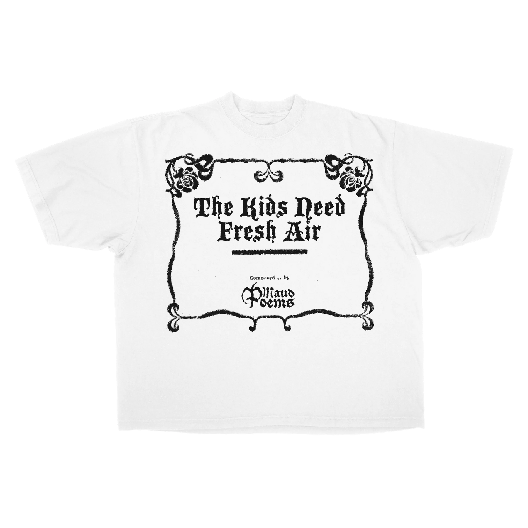 The End Drop Tee - White - Front
