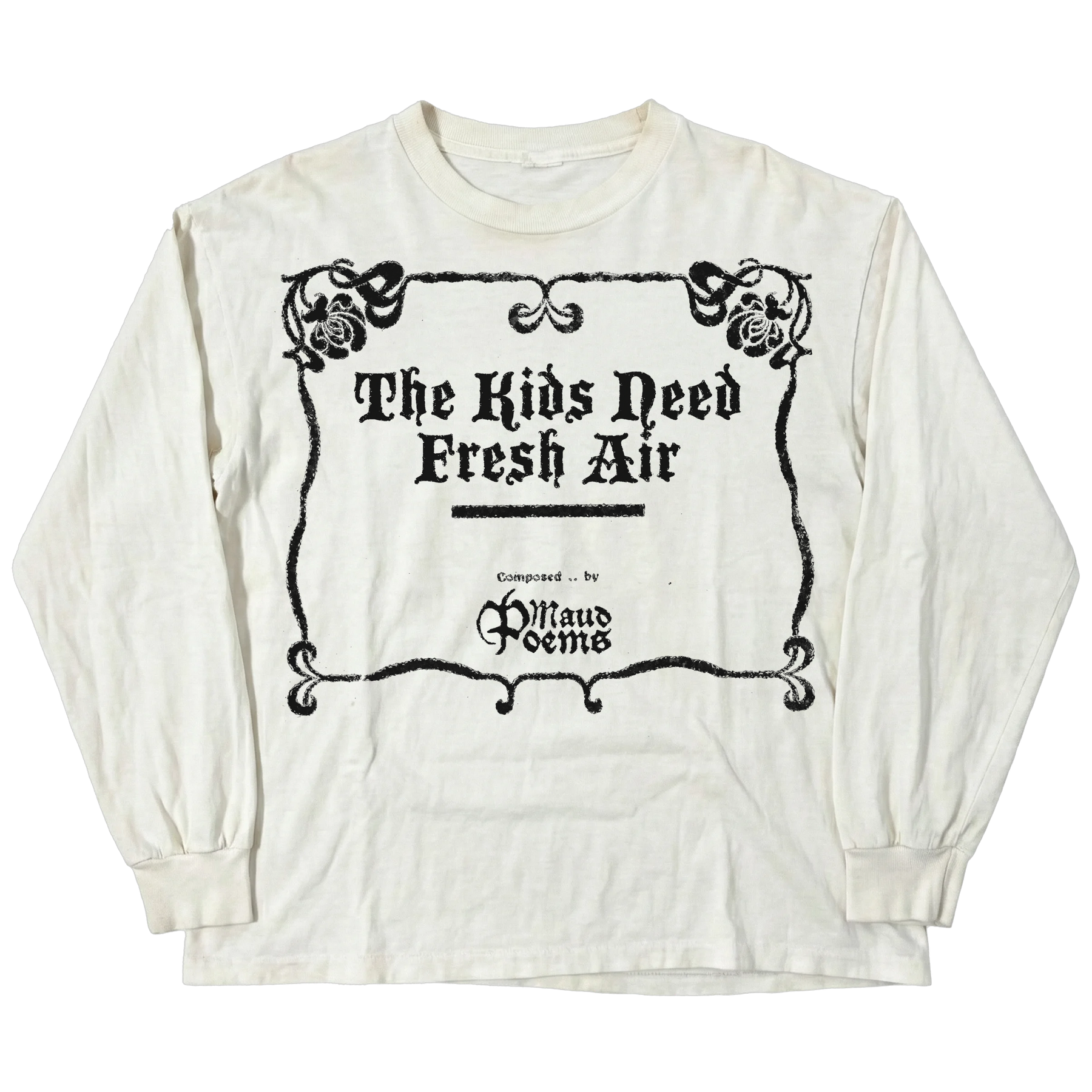 The End L/S Tee - White - Front