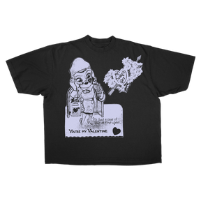 Valentine Drop Tee - Black - Front