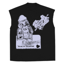 Valentine Sleeveless Tee - Black - Front