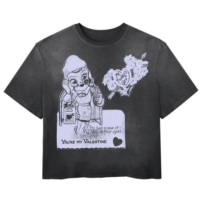 Valentine Tee - Black - Front