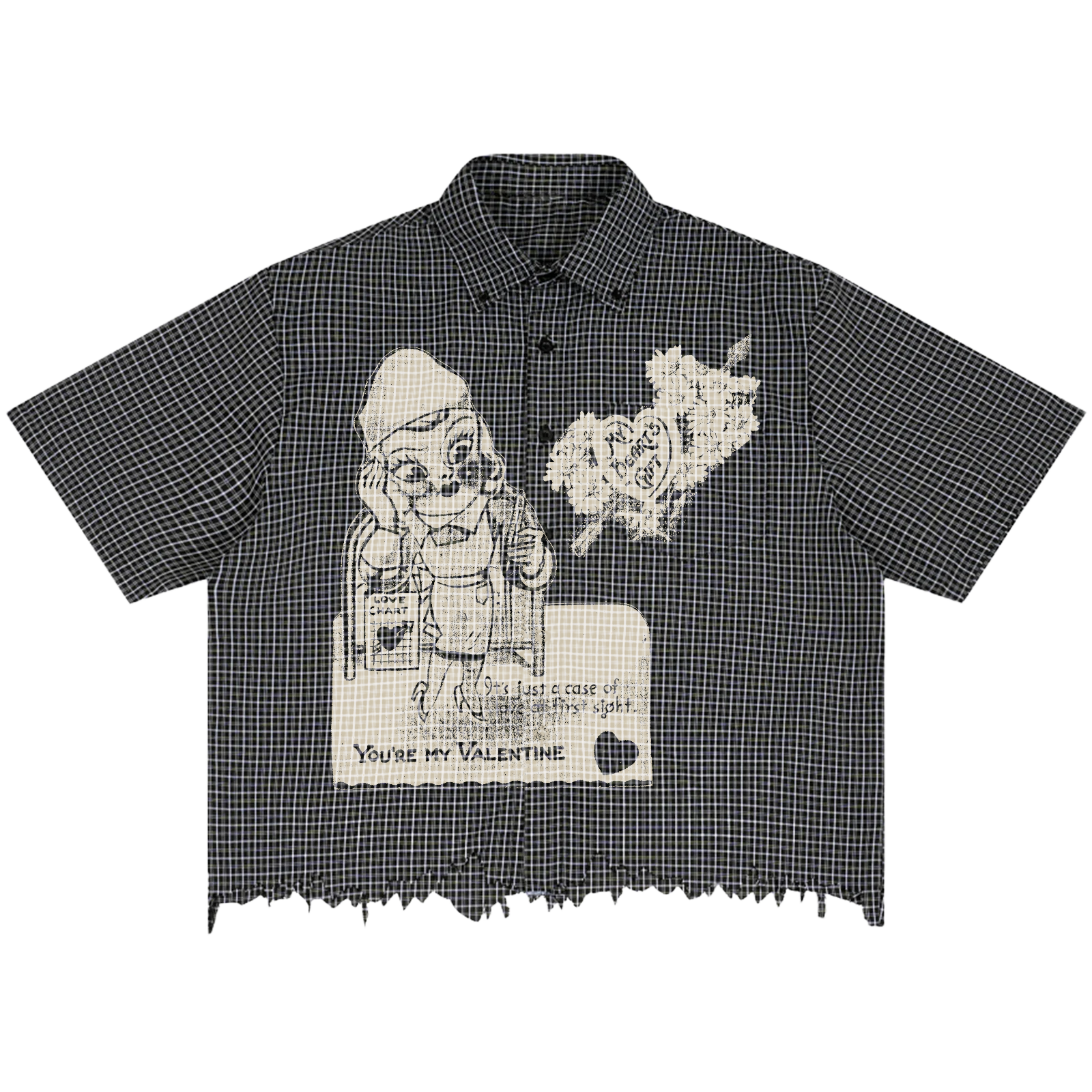 Valentine Distress Button Up - Front