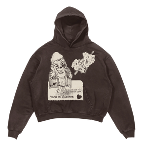 Valentine Hoodie - Brown - Front