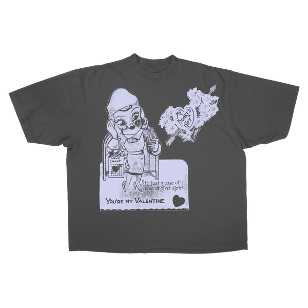 Valentine Drop Tee - Grey - Front
