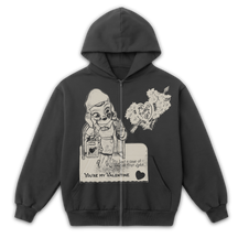 Valentine Zip Up - Grey - Front
