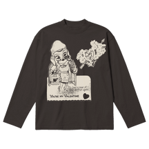 Valentine Baggy L/S Tee - Off Black - Front