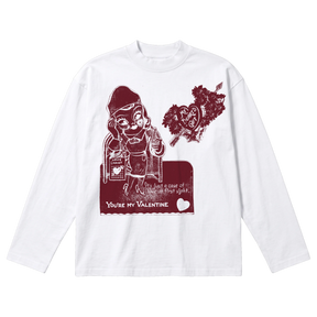 Valentine Baggy L/S Tee - White - Front
