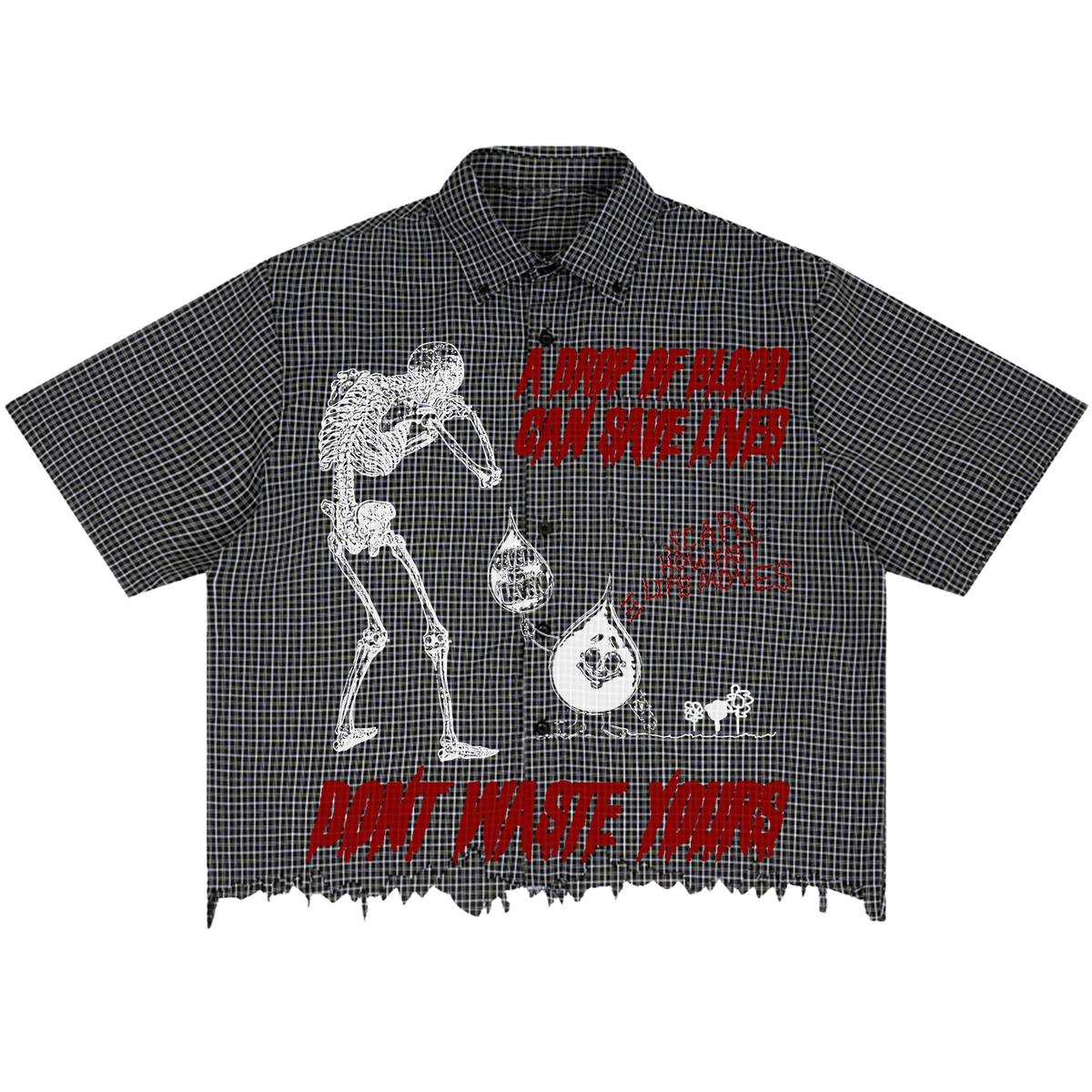 Don't Waste Yours Distress Button Up