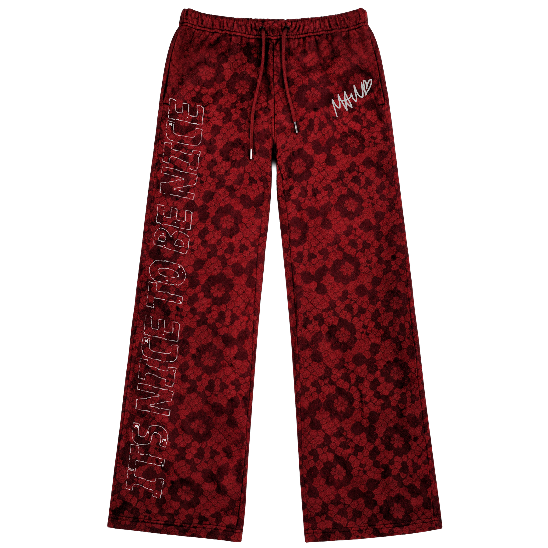 FLOWER SHOWER WIDE LEG SWEATPANTS