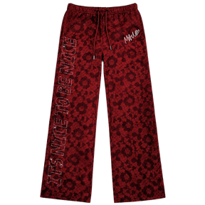 FLOWER SHOWER WIDE LEG SWEATPANTS