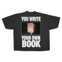 Library Tee in grey — YOU WRITE YOUR OWN BOOK little free library graphic